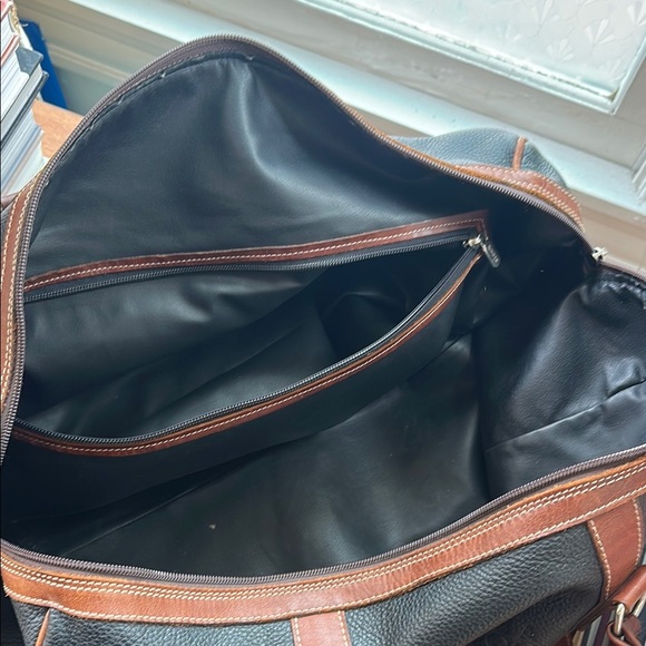 Roots Black and Brown Leather Duffel Bag - Picture 6 of 8